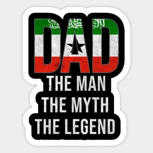 Somali Somalilander Dad The Man The Myth The Legend - Gift for Somali Somalilander Dad With Roots From Somali Somalilander Sticker